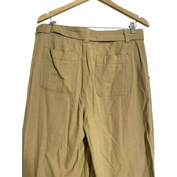 NEW Democracy Size 10 Khaki Beige Pants Wide Leg Ab Solution High Rise - Picture 5 of 9
